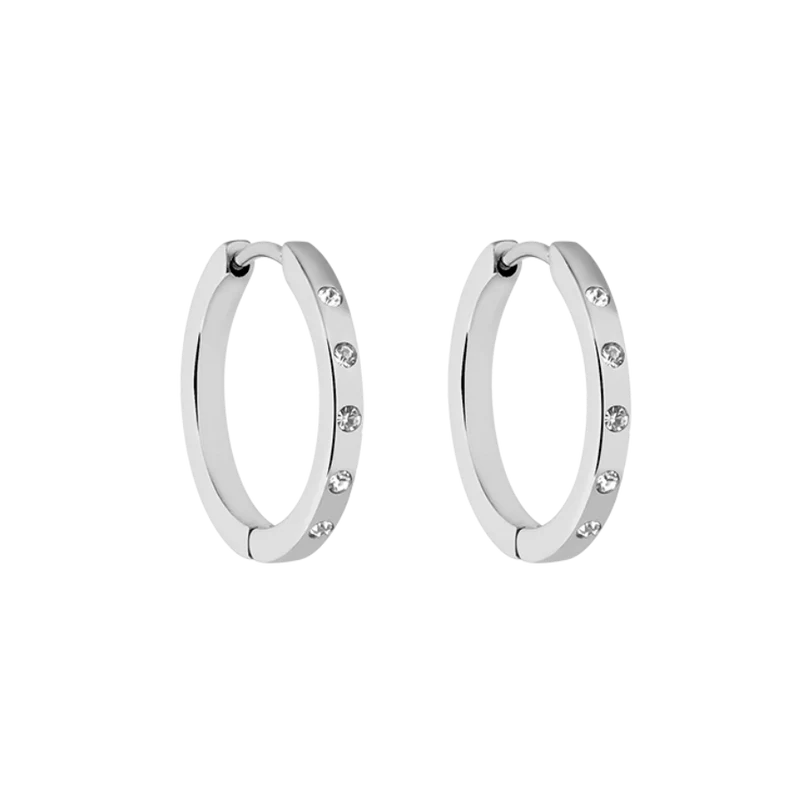 Timeless Stone Huggie Ohrringe 18K Vergoldet
