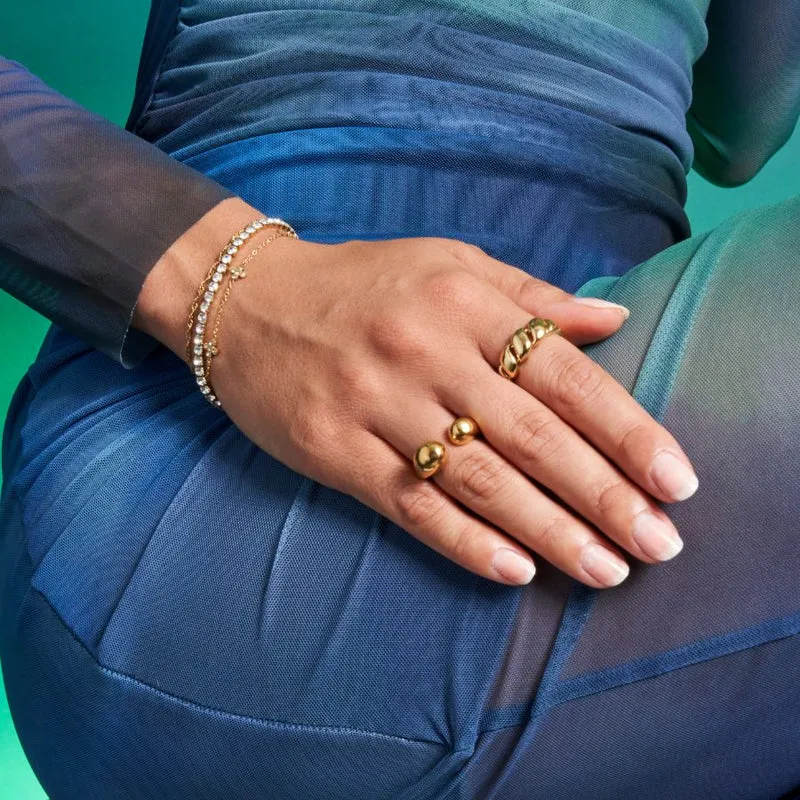 Popular Chunky Ring 18K Vergoldet