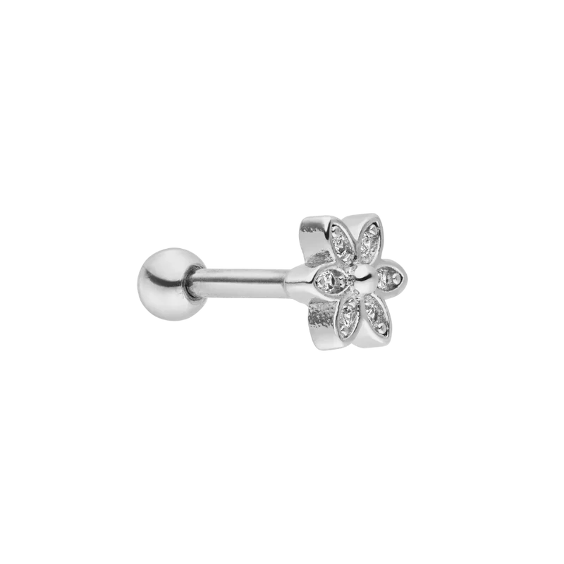 Flower Ohr Piercing 18K Vergoldet