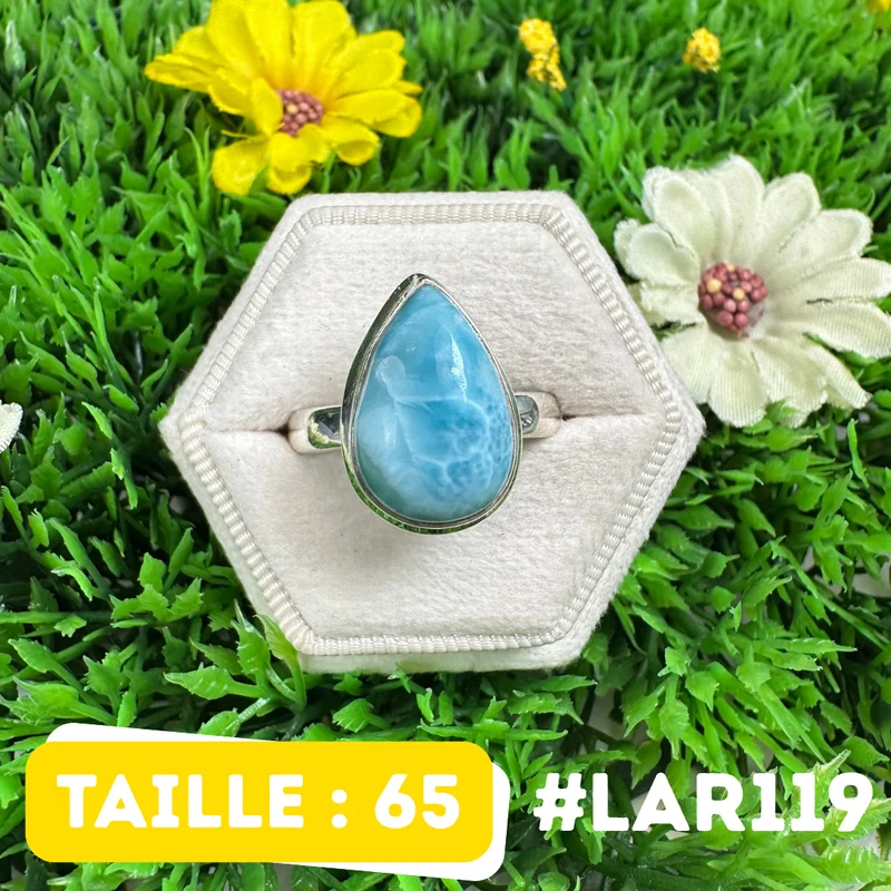 Larimar-Ring aus 925er Sterlingsilber #LAR119