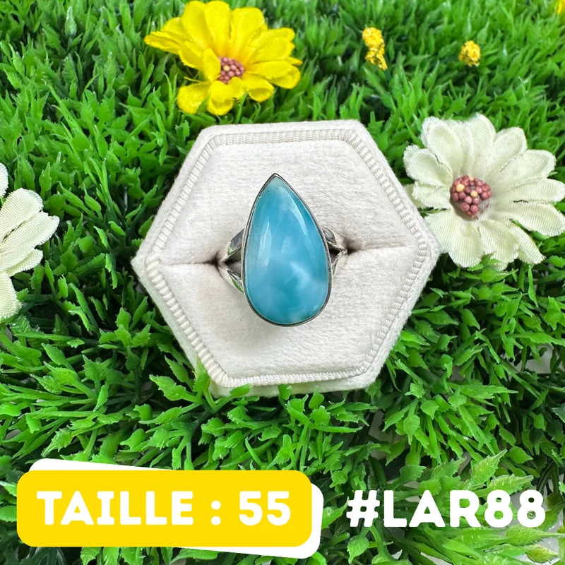 Larimar-Ring aus 925er Sterlingsilber #LAR88