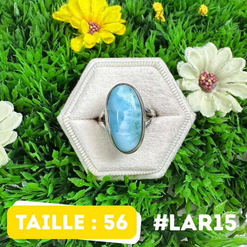 Larimar-Ring aus 925er Sterlingsilber #LAR15