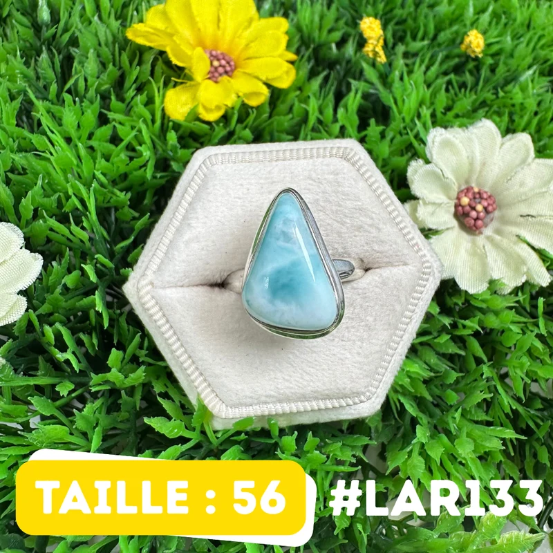 Larimar-Ring aus 925er Sterlingsilber #LAR133