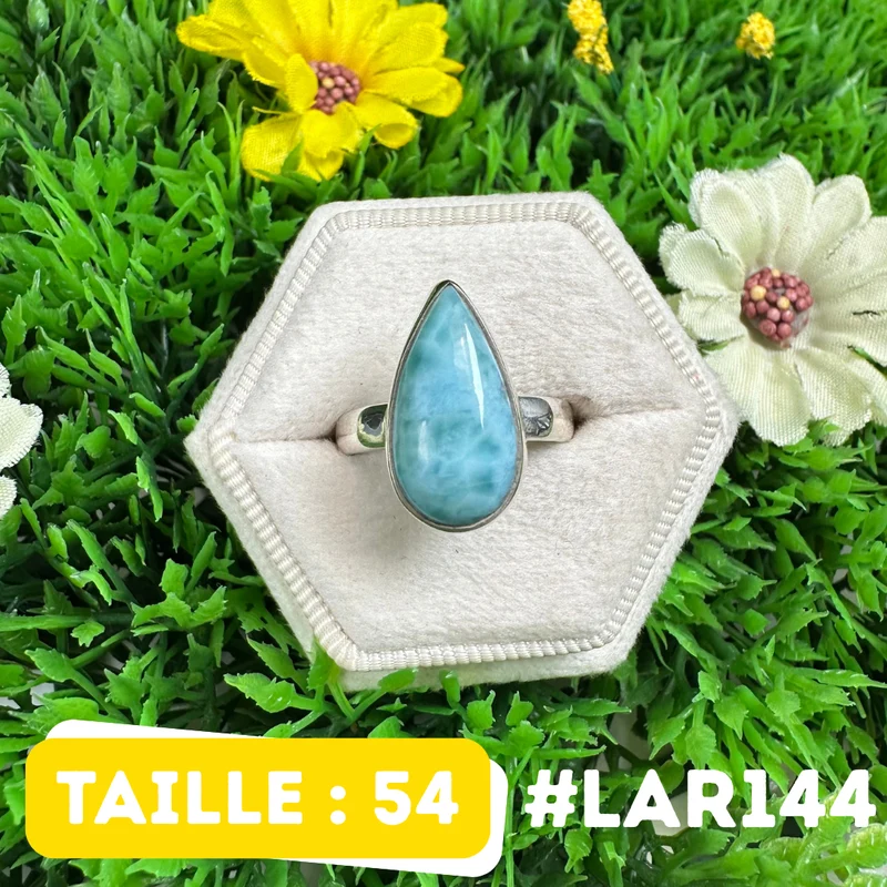 Larimar-Ring aus 925er Sterlingsilber #LAR144