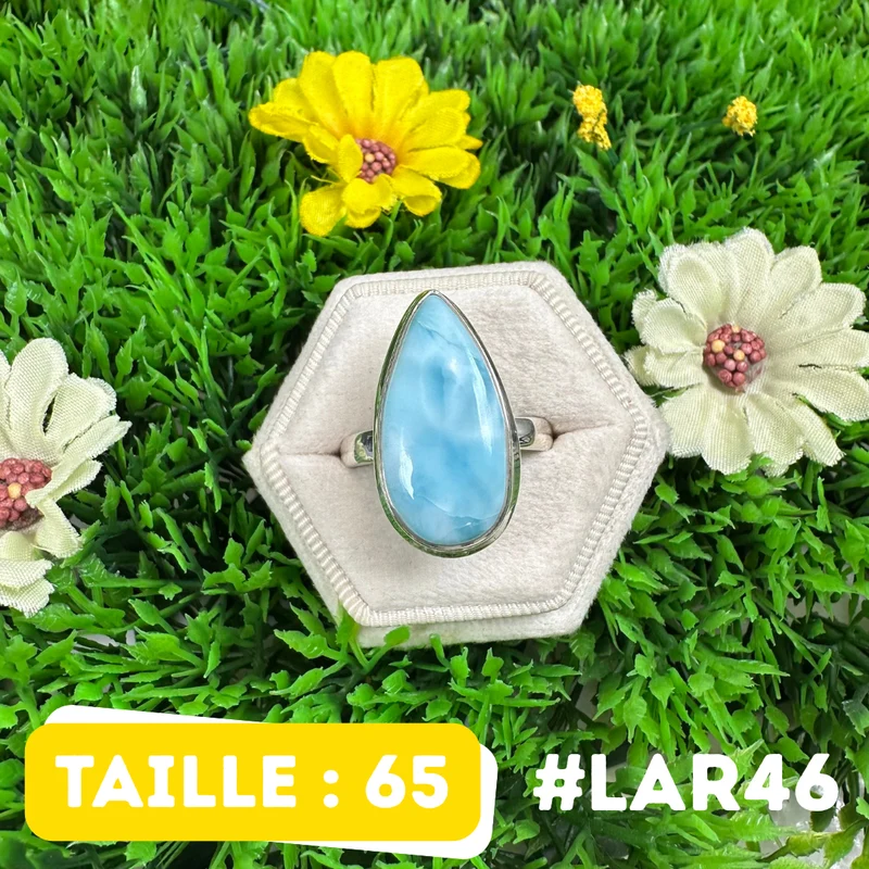 Larimar-Ring aus 925er Sterlingsilber #LAR46