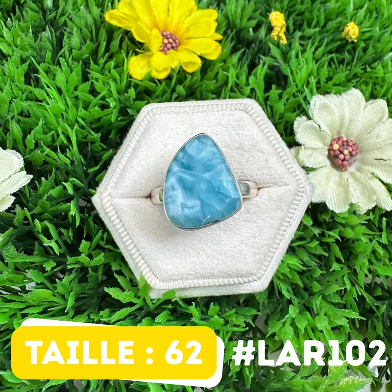 Larimar-Ring aus 925er Sterlingsilber #LAR102