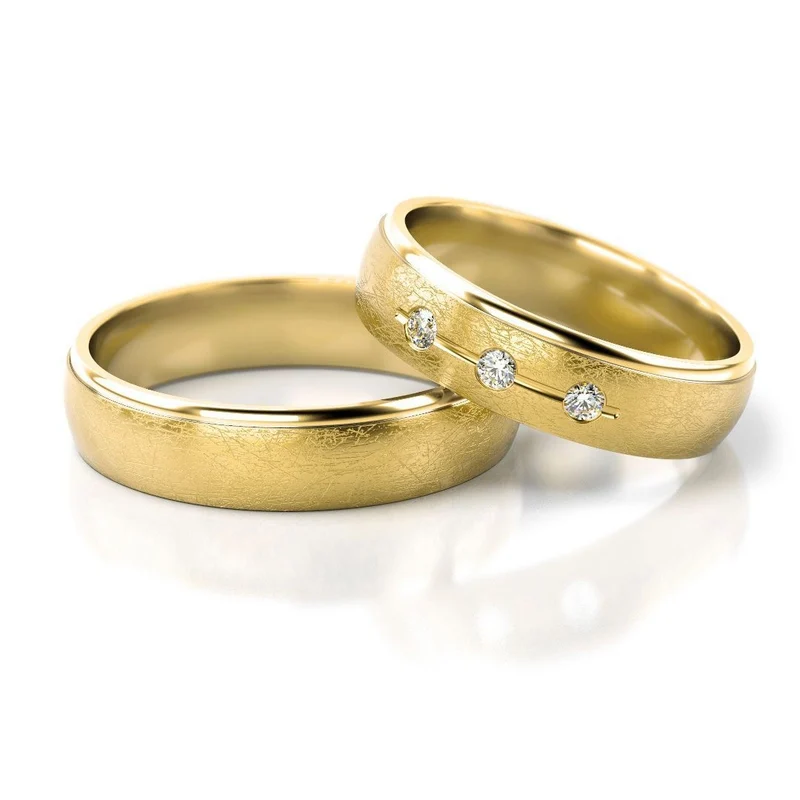 333er GOLDRINGE, TRAURINGE MIT BRILLANT