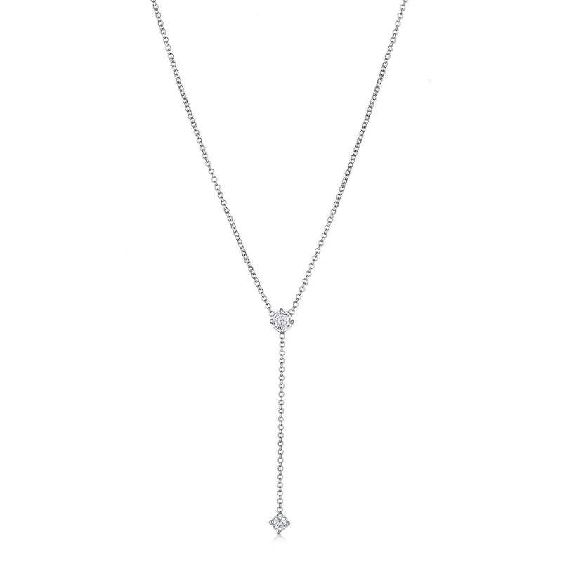 Y-Kette | Zirkonia (Weiß)