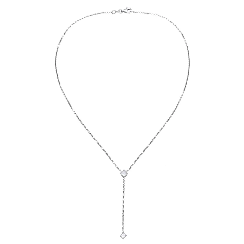 Y-Kette | Zirkonia (Weiß)