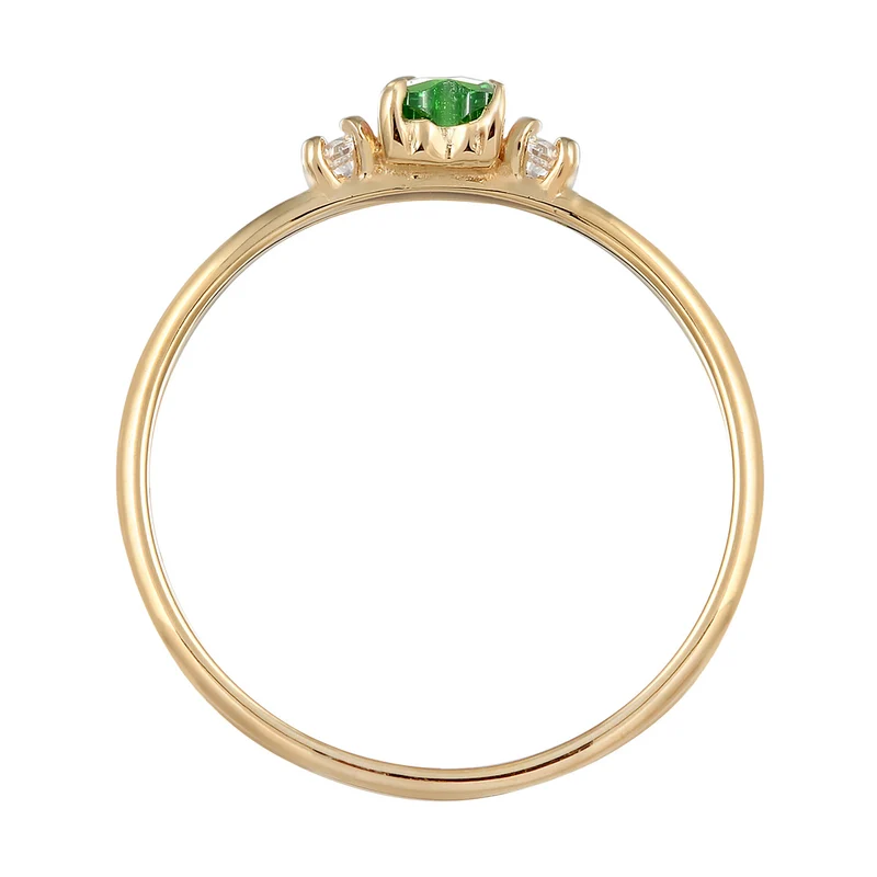 Ring Herz | Zirkonia (Grün)