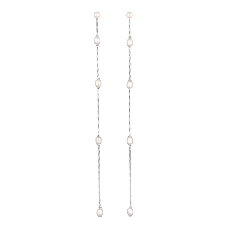 Ohrstecker Chain | Süßwasserzuchtperlen