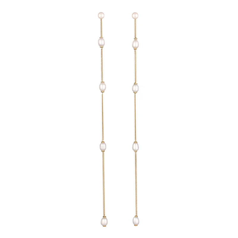 Ohrstecker Chain | Süßwasserzuchtperlen