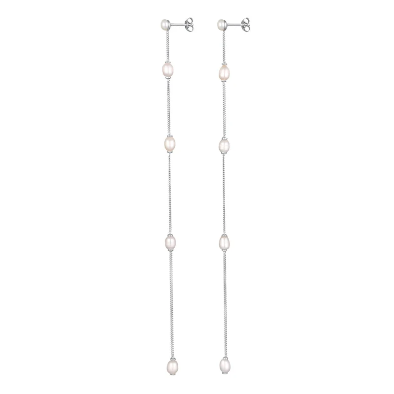 Ohrstecker Chain | Süßwasserzuchtperlen