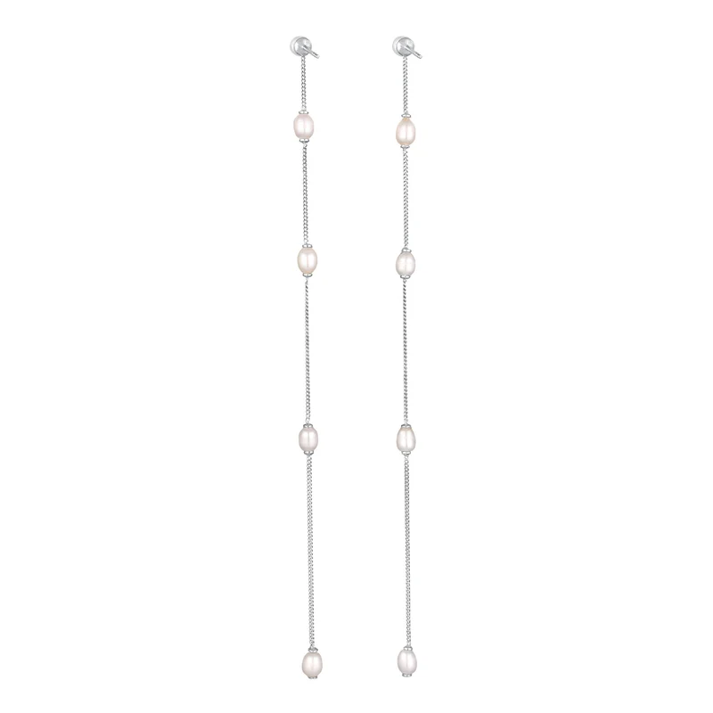 Ohrstecker Chain | Süßwasserzuchtperlen