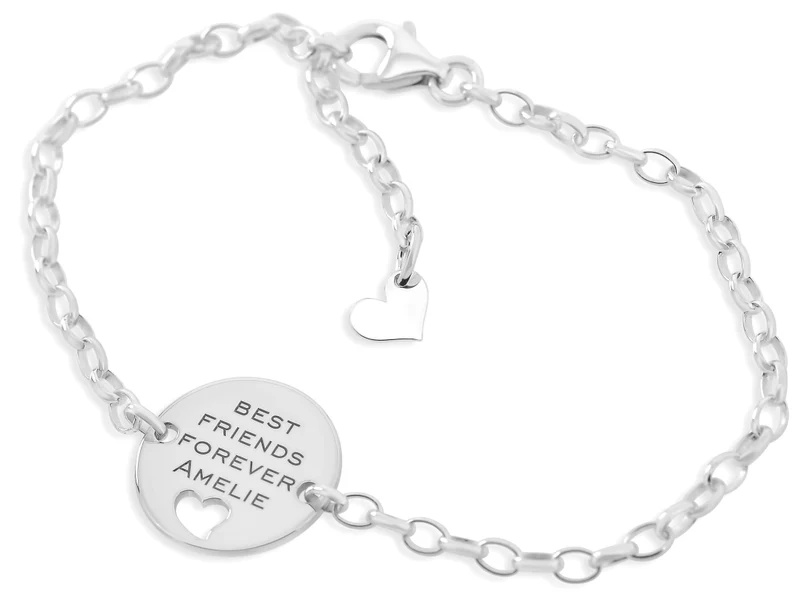 FREUNDSCHAFTSARMBAND SILBER BESTE FREUNDE SCHMUCK 925 SILBER ARMKETTCHEN
