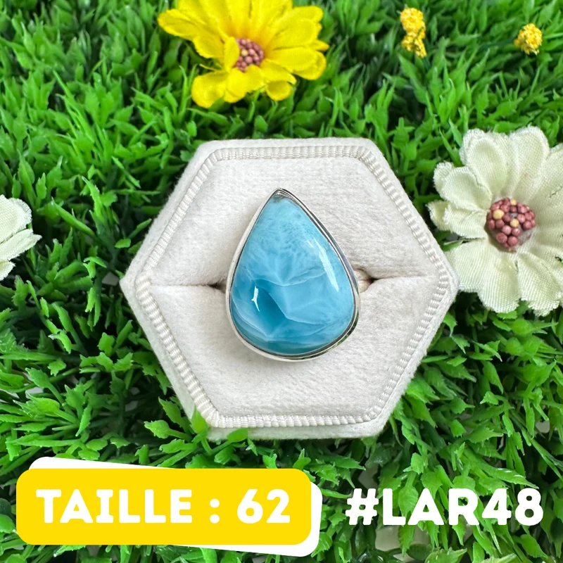 Larimar-Ring aus 925er Sterlingsilber #LAR48