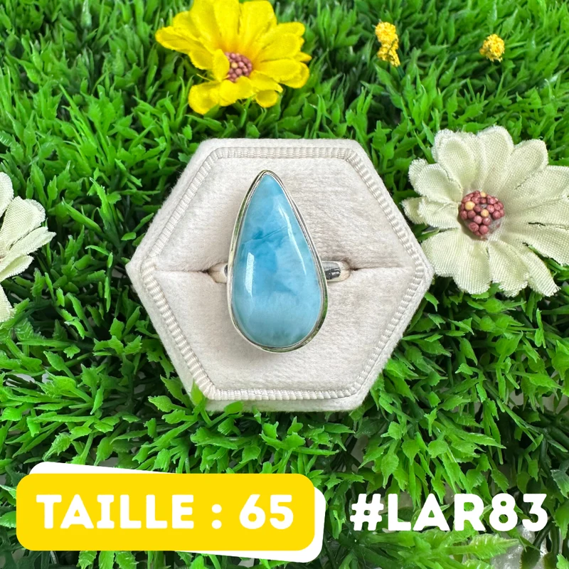 Larimar-Ring aus 925er Sterlingsilber #LAR83