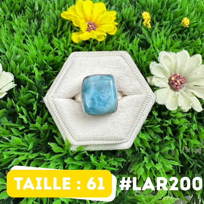 Larimar-Ring aus 925er Sterlingsilber #LAR200