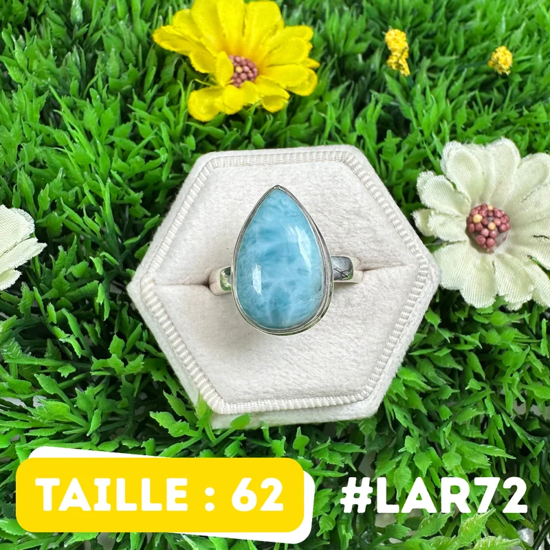 Larimar-Ring aus 925er Sterlingsilber #LAR72