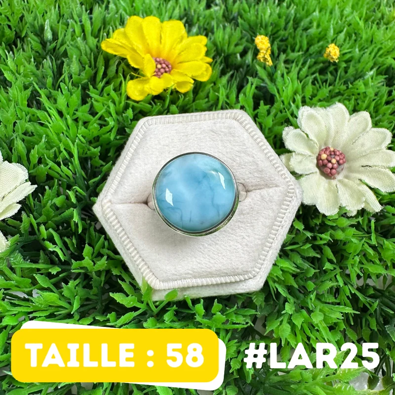 Larimar-Ring aus 925er Sterlingsilber #LAR25