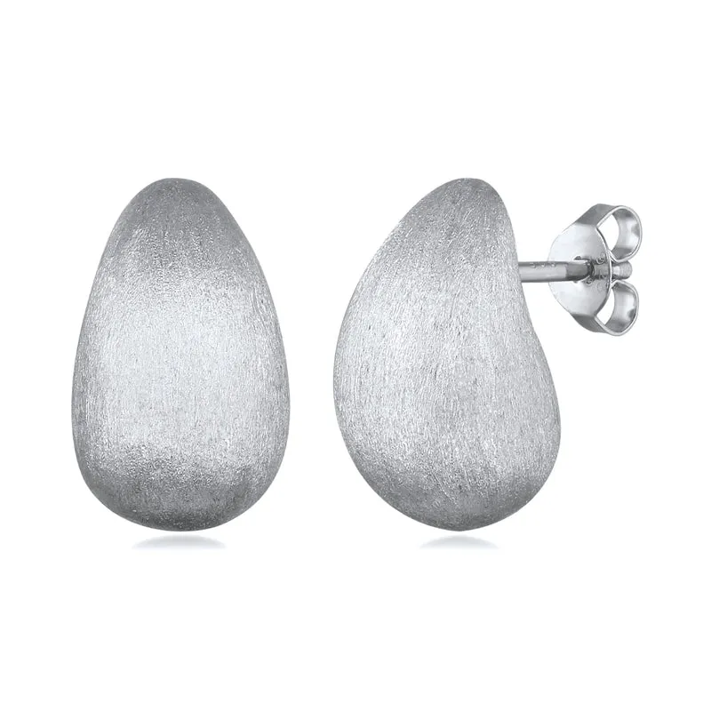 Ohrstecker Chunky Drop Brushed