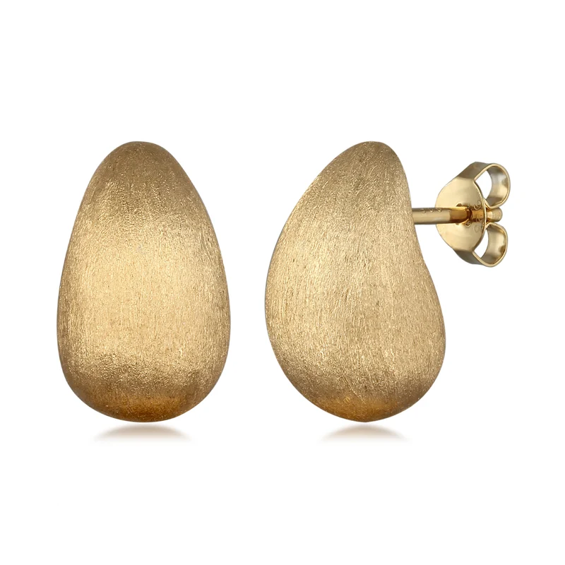 Ohrstecker Chunky Drop Brushed
