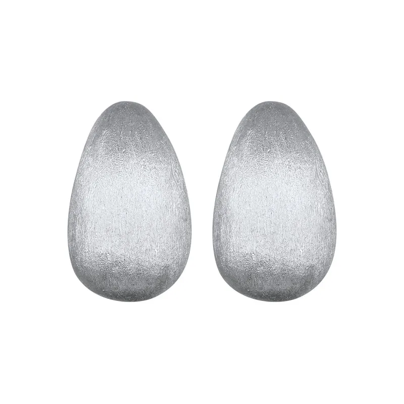 Ohrstecker Chunky Drop Brushed