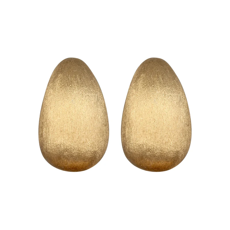 Ohrstecker Chunky Drop Brushed