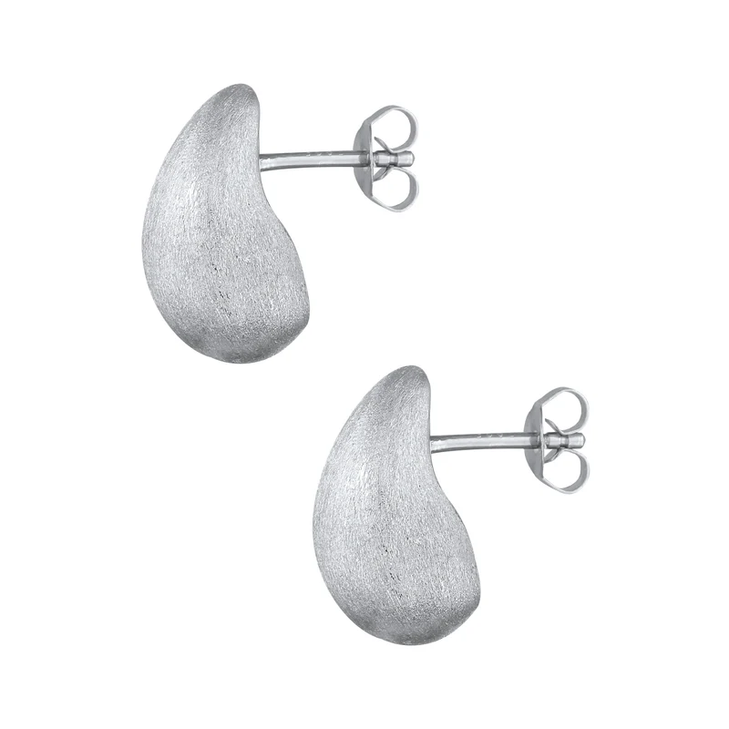 Ohrstecker Chunky Drop Brushed