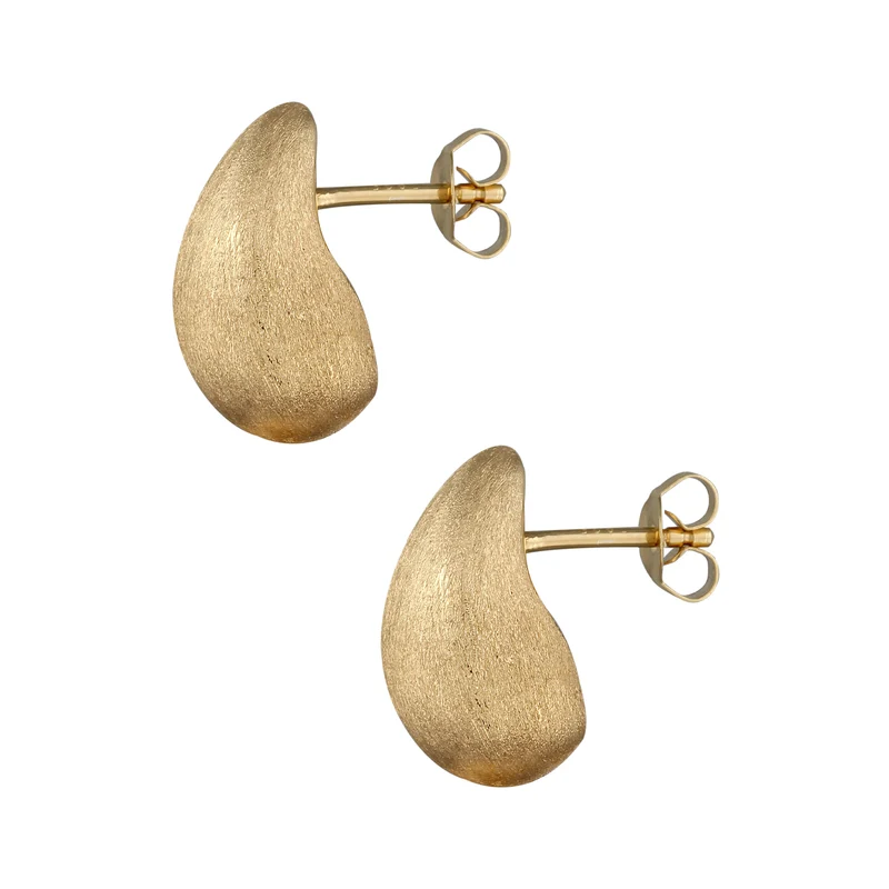 Ohrstecker Chunky Drop Brushed
