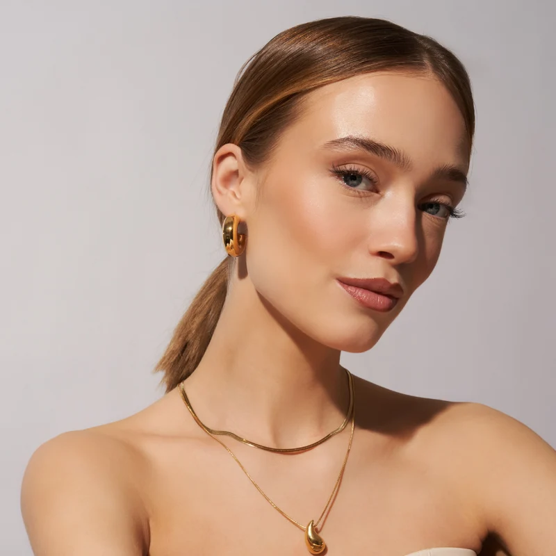 Bold Hoop Ohrringe 18K Vergoldet