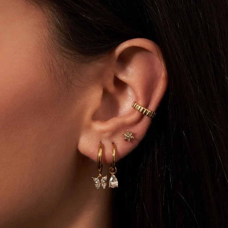 Eternal Butterfly Ohrringe 14K Vergoldet