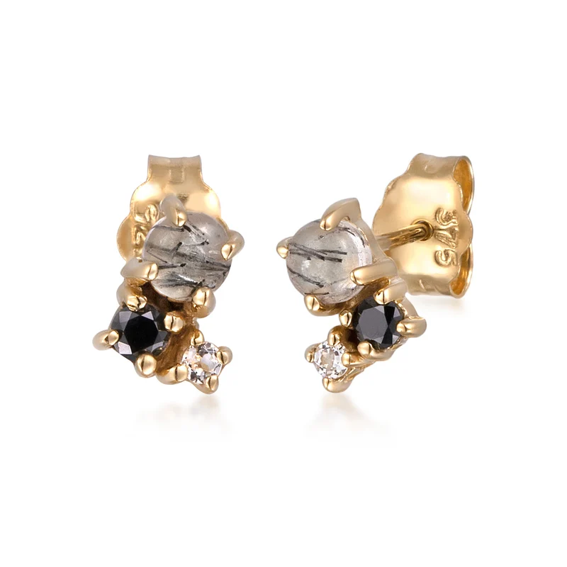 Noir Light Halskette & Ohrstecker Schmuck Set