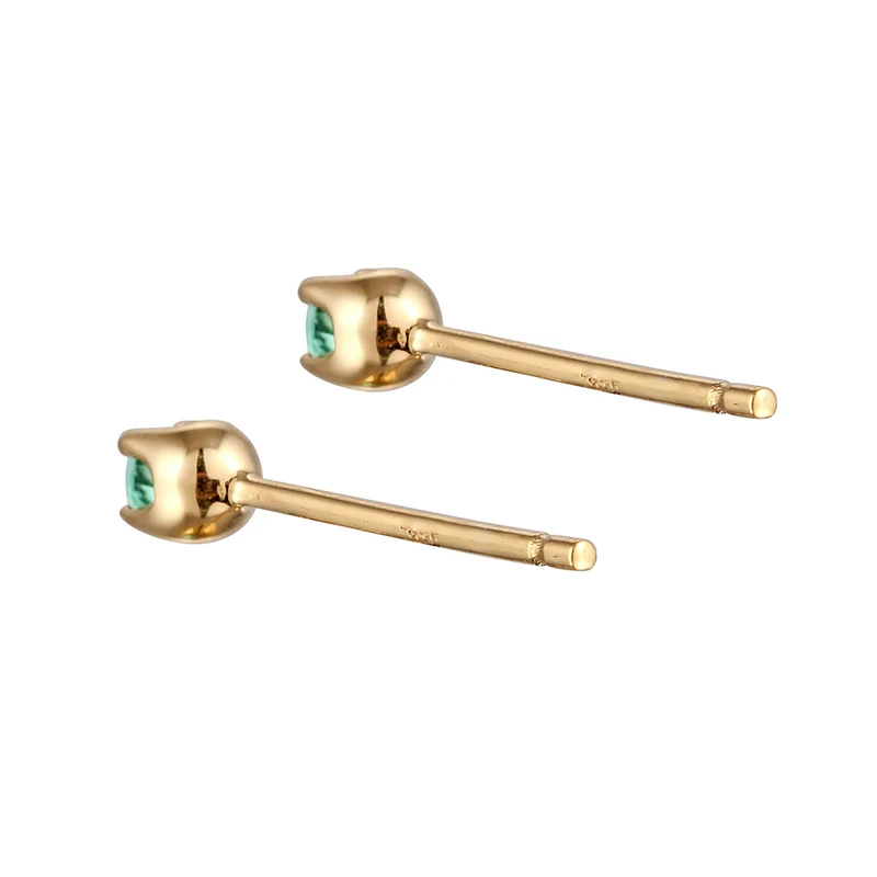 Ohrstecker | Synthetischem Smaragd (Grün)