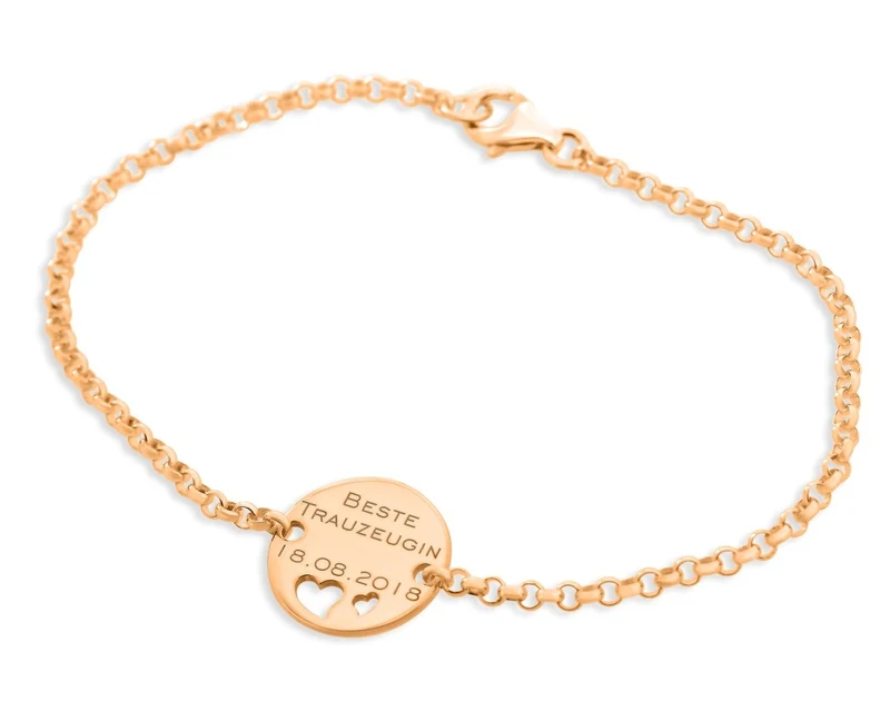ARMBAND ROSÉ VERGOLDET SCHMUCK ZUR HOCHZEIT DAMENARMBAND