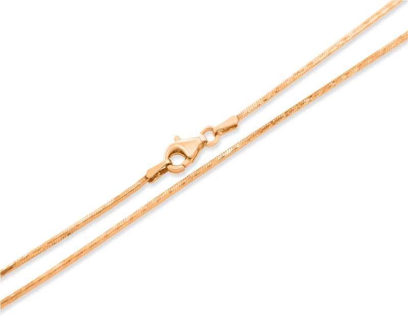 70 cm SCHLANGENKETTE DIAMANTIERT ROSÉ VERGOLDET