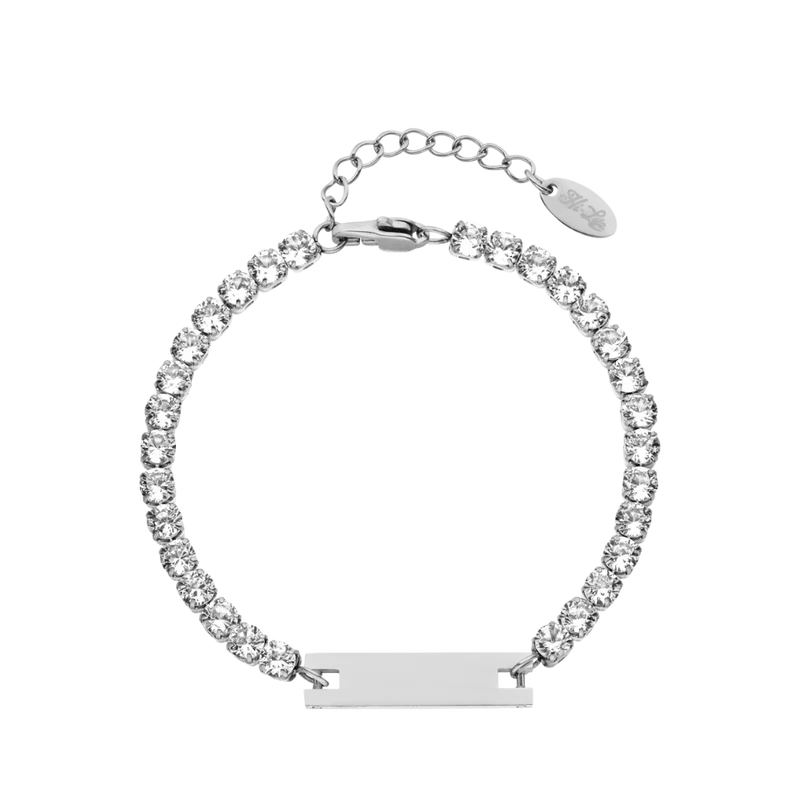 Tennis Gravur Armband 14K Vergoldet