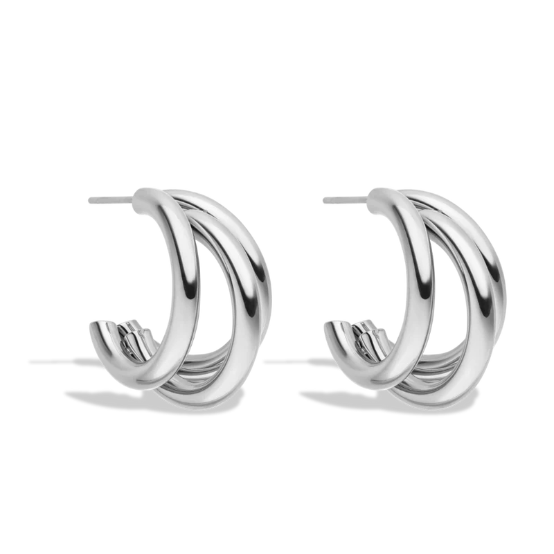 Hi-Life Triple Line Ohrstecker 18K Vergoldet