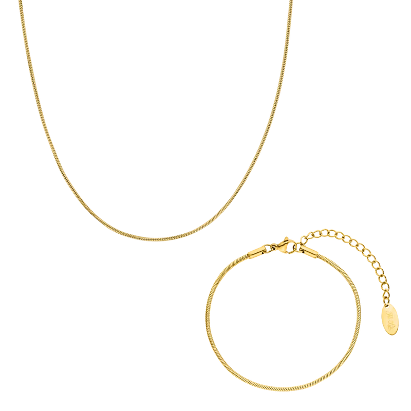 Mini Sleek Set 14K Vergoldet