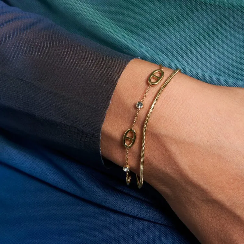 Mini Sleek Set 14K Vergoldet