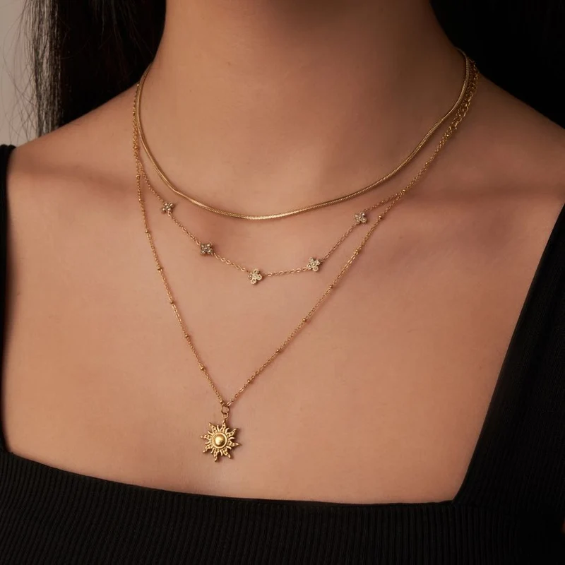 Mini Sleek Set 14K Vergoldet
