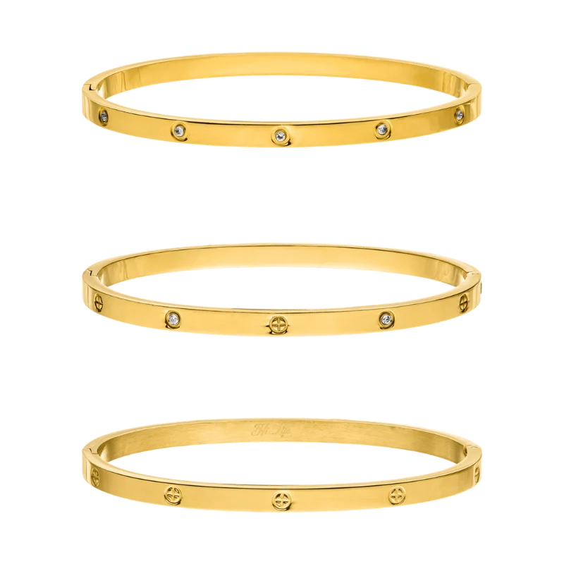 Timeless Armreif Set 14K Vergoldet
