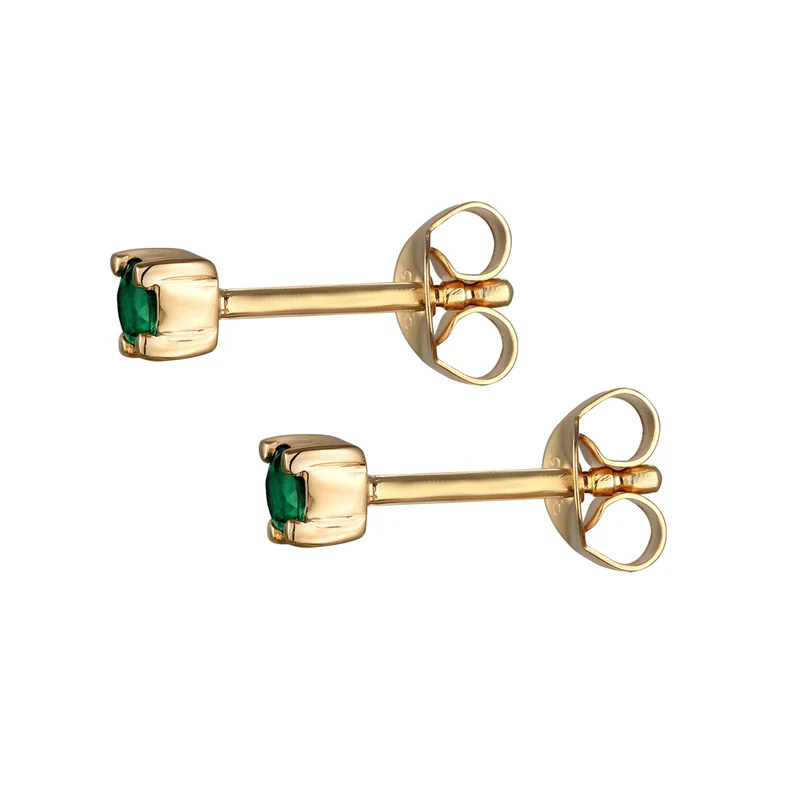 Ohrstecker | Synthetischer Smaragd (Grün)