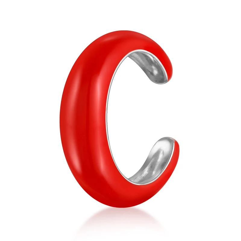 Earcuff Single | Emaille (Rot)