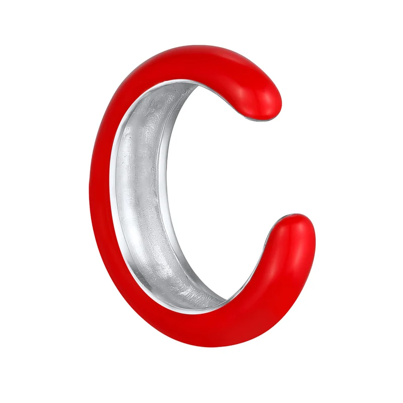 Earcuff Single | Emaille (Rot)