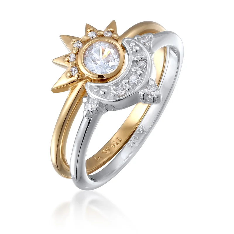 Ringset Astro | Zirkonia (Weiß)