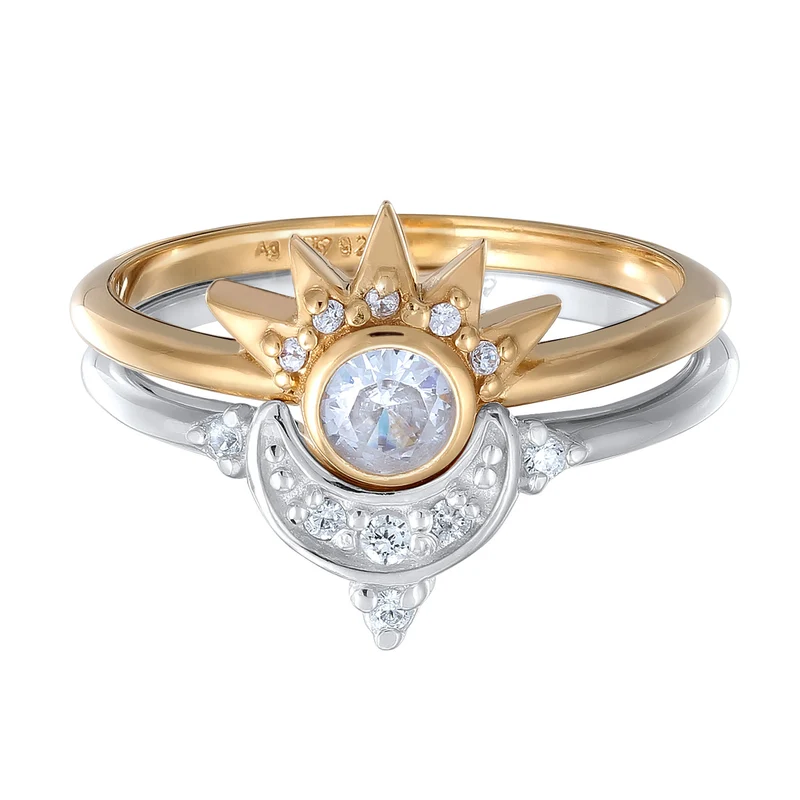 Ringset Astro | Zirkonia (Weiß)