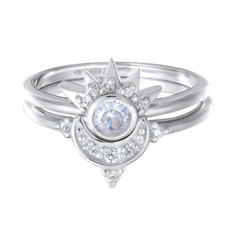 Ringset Astro | Zirkonia (Weiß)