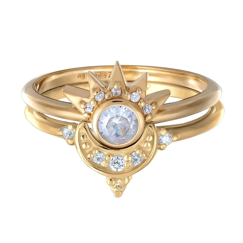 Ringset Astro | Zirkonia (Weiß)