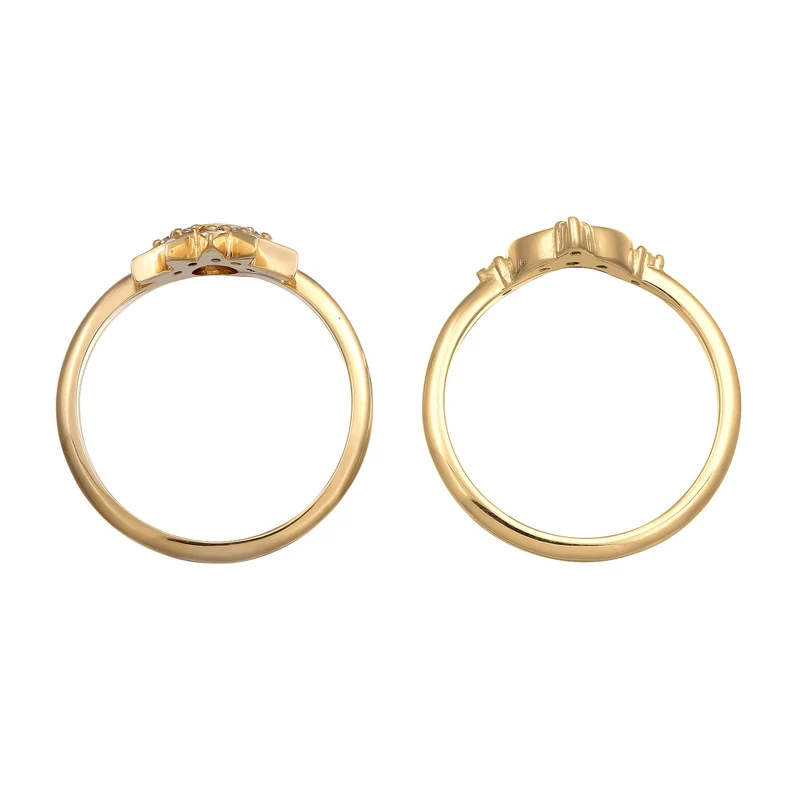 Ringset Astro | Zirkonia (Weiß)